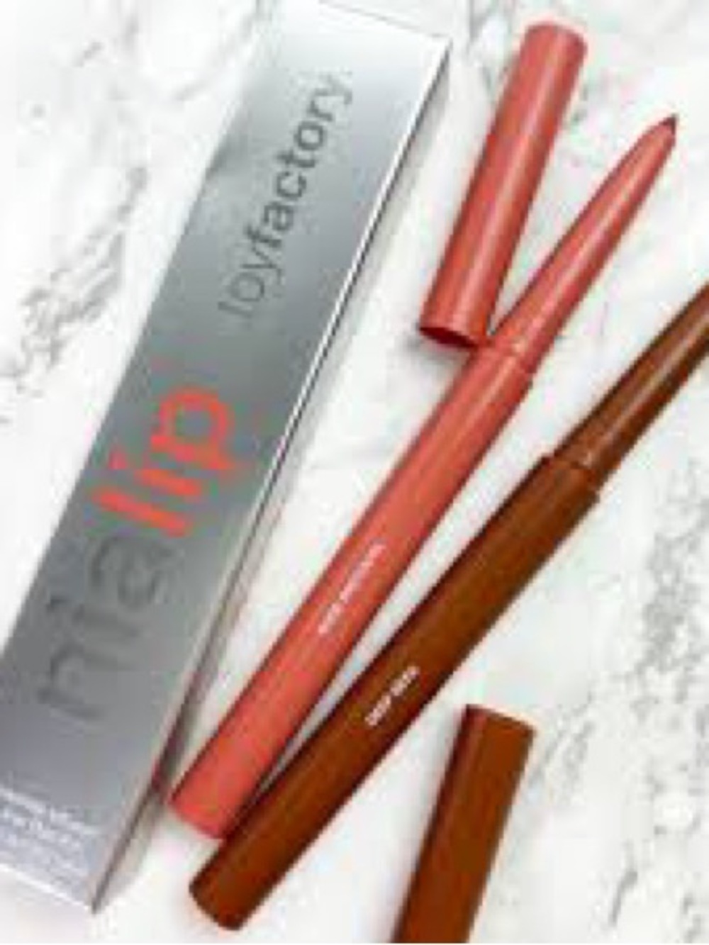 Toy factory, Nia lip hydrating lip liners in nude protocol and deep seek